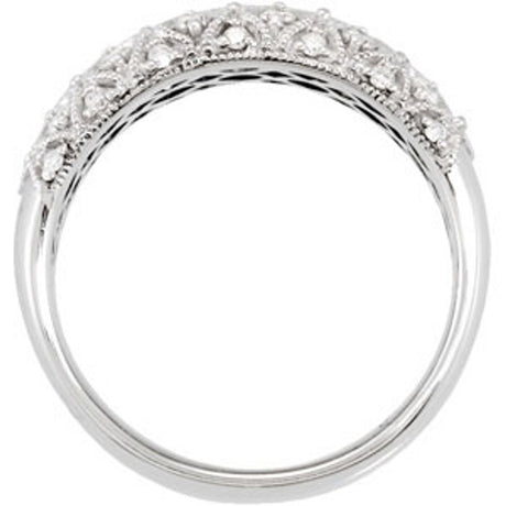 14K White Gold 1/2 CTW Natural Diamond Ring