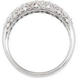 14K White Gold 1/2 CTW Natural Diamond Ring