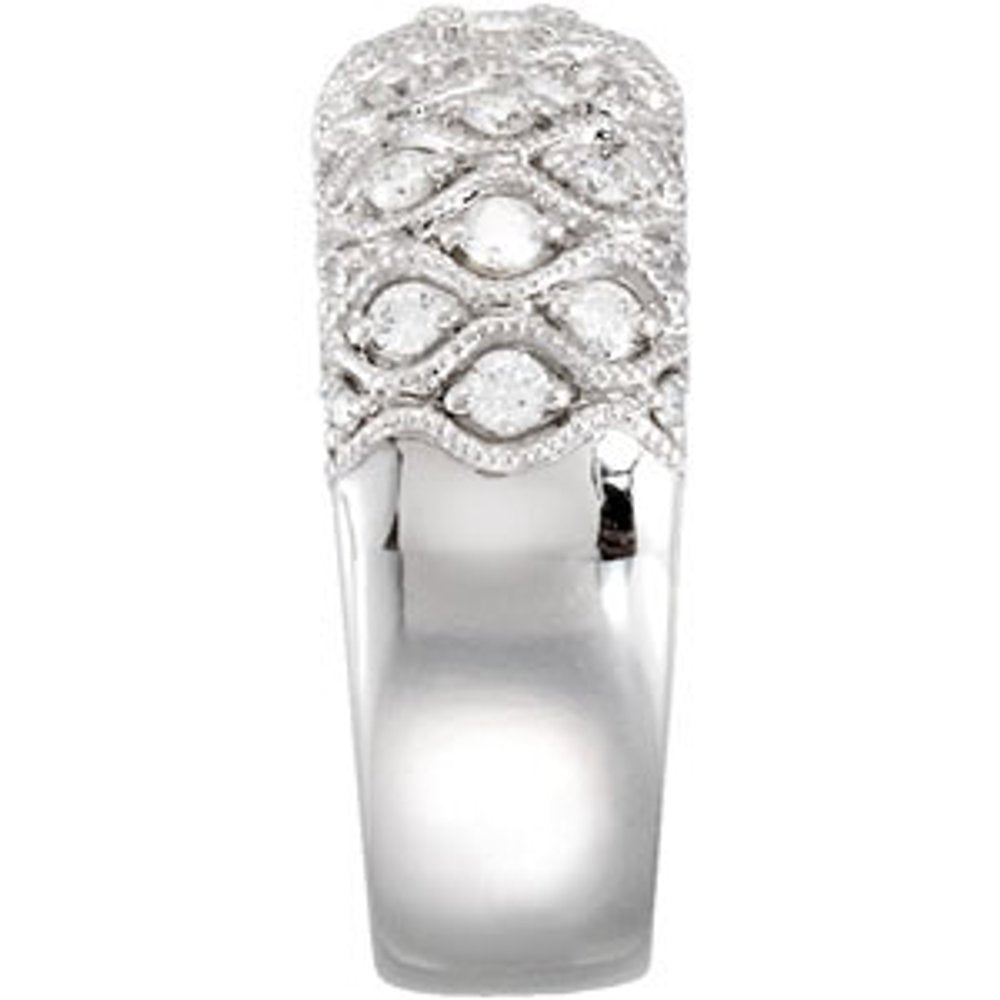 14K White Gold 1/2 CTW Natural Diamond Ring