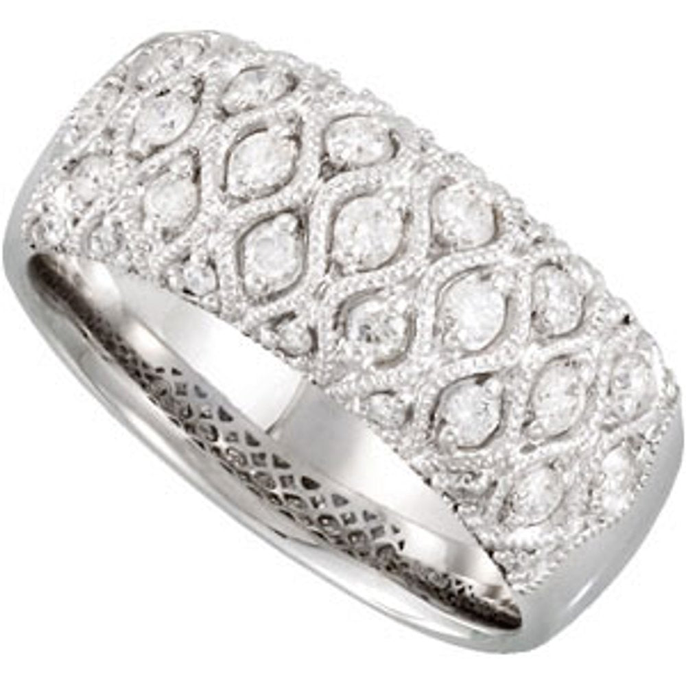 14K White Gold 1/2 CTW Natural Diamond Ring