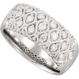 14K White Gold 1/2 CTW Natural Diamond Ring