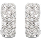 14K White 3/4 CTW Natural Diamond Earrings