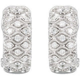 14K White Gold 3/4 CTW Natural Diamond Earrings