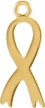 14K Yellow Posh Mommy® Breast Cancer Awareness Dangle