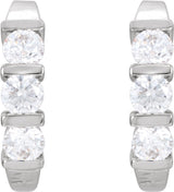 14K White Gold 1/2 CTW Lab-Grown Diamond Earrings