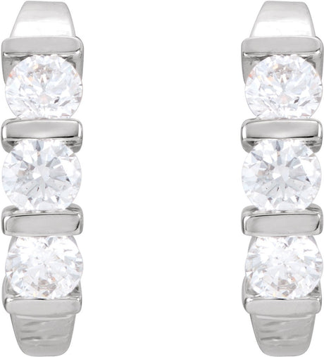 14K White Gold 1/2 CTW Lab-Grown Diamond Earrings