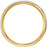 10K Yellow/White/Yellow Gold 6 mm Design-Engraved Comfort-Fit Band Size 11