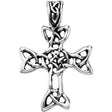 Sterling Silver Celtic-Inspired Cross Pendant