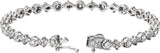 14K White Gold 2 1/2 CTW Natural Diamond 7.5" Bracelet