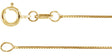 18K Yellow Gold .50 mm Box 16" Chain