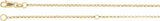 18K Yellow Gold-Plated Sterling Silver 1.5 mm Adjustable Hollow Rolo 18-20" Chain