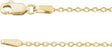 10K Yellow 1.4 mm Diamond-Cut Cable 20" Chain