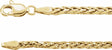 14K Yellow Gold 3 mm Hollow Wheat 18" Chain