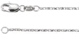 14K White Gold 1 mm Raso 16" Chain