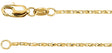 14K Yellow Gold 1 mm Raso 16" Chain