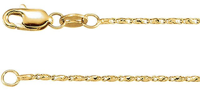 14K Yellow Gold 1 mm Raso 20" Chain