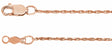 14K Rose Gold 1 mm Diamond-Cut Rope 24" Chain