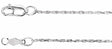 14K White 1 mm Diamond-Cut Rope 24" Chain