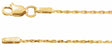 10K Yellow Gold 1 mm Diamond-Cut Rope 18" Chain