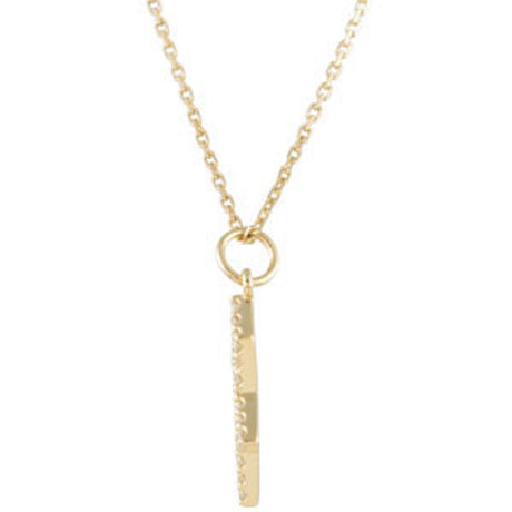 14K Yellow Gold 1/5 CTW Natural Diamond Star of David Necklace 
