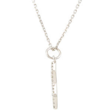 14K White Gold 1/5 CTW Natural Diamond Star of David Necklace 
