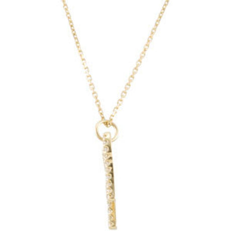 14K Yellow Gold 1/3 CTW Natural Diamond Angel 16" Necklace 