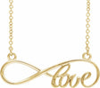 14K Yellow 27.5x8.4 mm Infinity-Inspired Love 17" Necklace