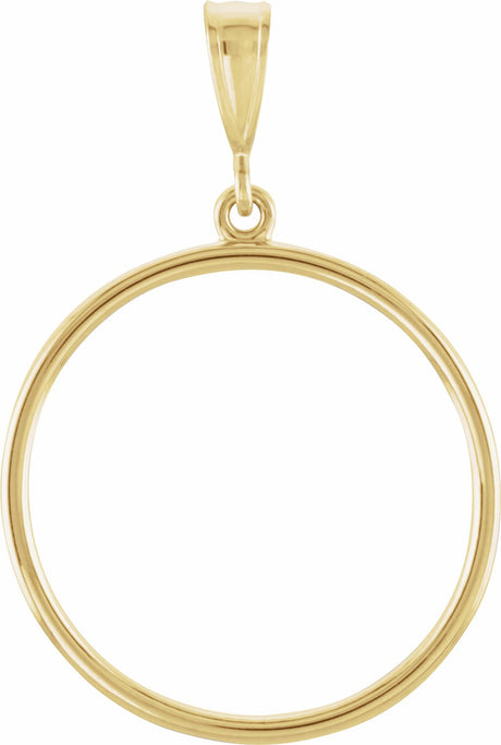 14K Yellow Circle Pendant 