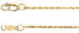 14K Yellow Gold 1 mm Diamond-Cut Rope 24" Chain