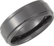 Ceramic Couture® 8 mm Stepped-Edge Comfort-Fit Band Size 7.5