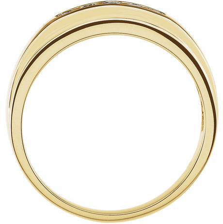 14K Yellow Gold 1/3 CTW Natural Diamond Channel-Set Band 