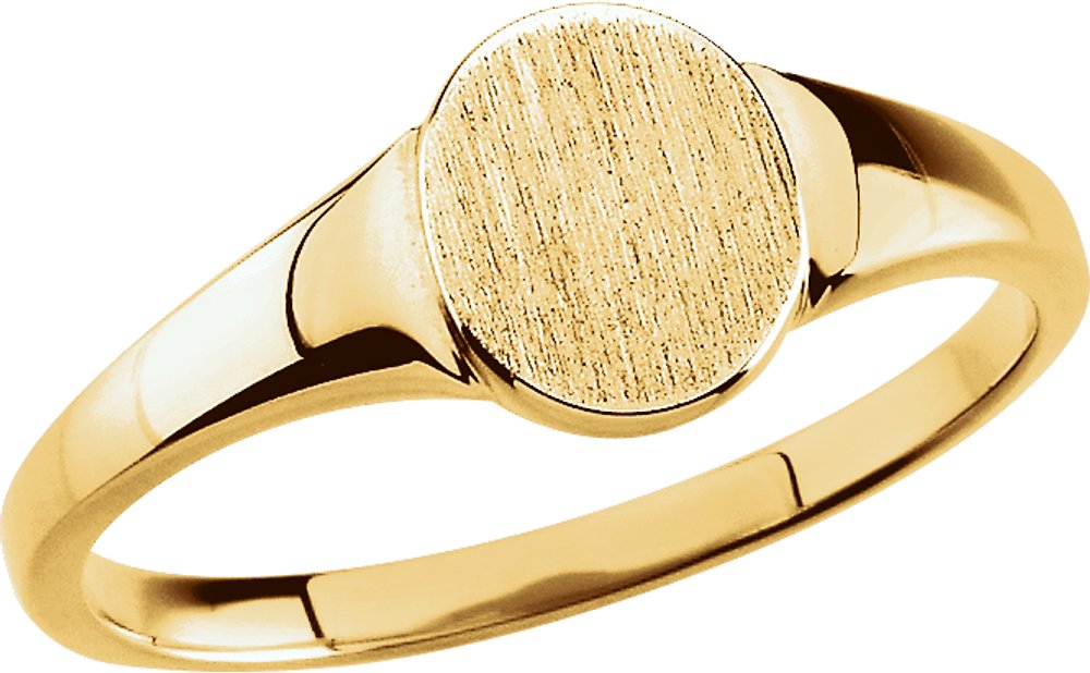 10K Yellow Gold Oval Signet Ring