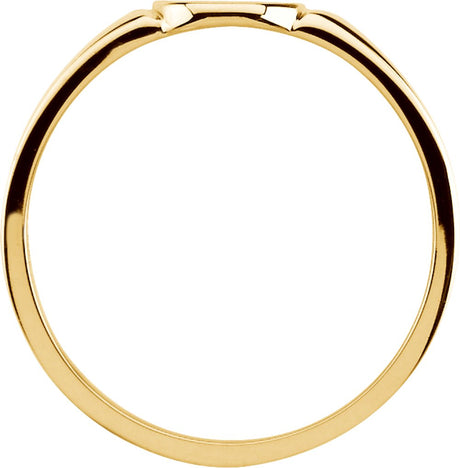 10K Yellow Gold Oval Signet Ring