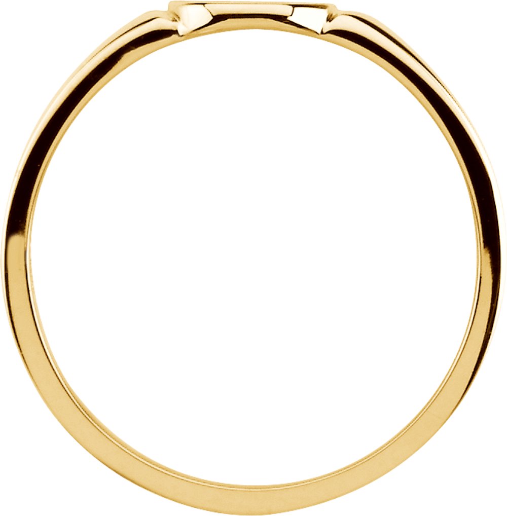 10K Yellow Gold Oval Signet Ring