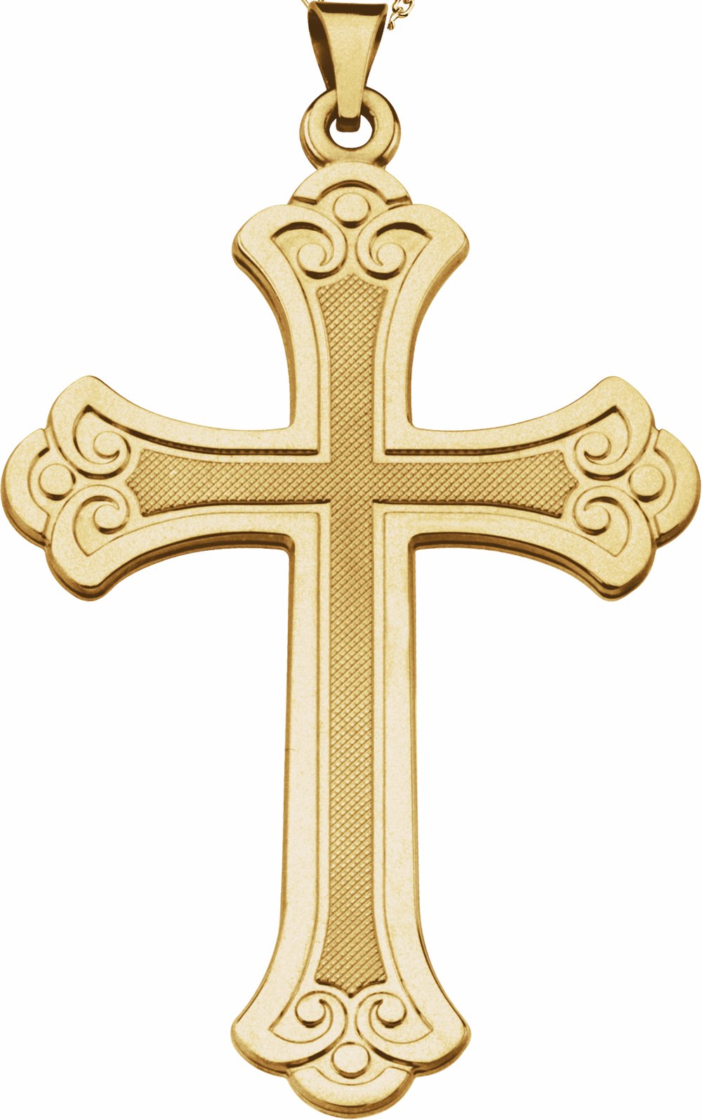 14K Yellow Cross Pendant