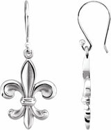 Sterling Silver Fleur-de-lis Earring