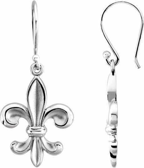 Sterling Silver Fleur-de-lis Earring