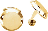 14K Yellow Men's Cuff Links