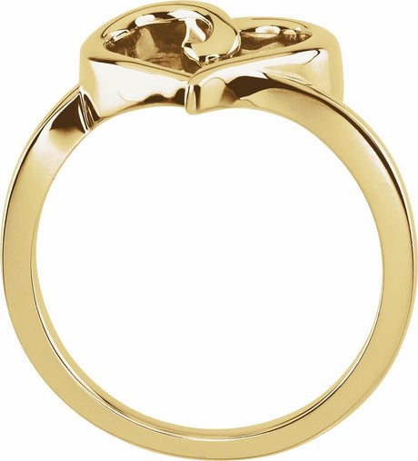 10K Yellow Heart Ring