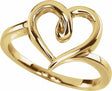 10K Yellow Heart Ring