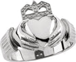 Sterling Silver 15x11 mm Claddagh Band