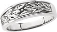 14K White Gold 6.5 mm Floral Band