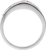 14K White Gold 6.5 mm Floral Band