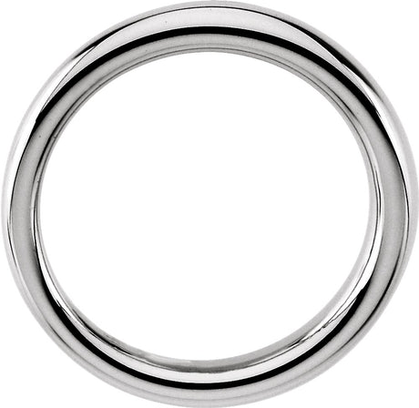 14K White Gold 3.5 mm Comfort-Fit Half Round Tapered Band