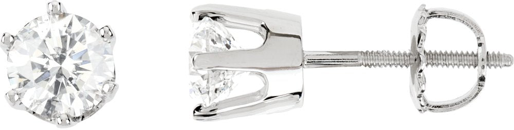 14K White 1/5 CTW Natural Diamond Stud Earrings