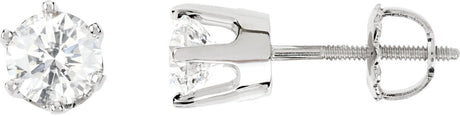 14K White 1/5 CTW Natural Diamond Stud Earrings