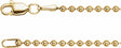 14K Yellow Gold 1.8 mm Hollow Bead 18" Chain
