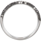 Black Rhodium-Plated 14K White Gold 3/8 CTW Natural Black & White Diamond Pavé-Style Ring