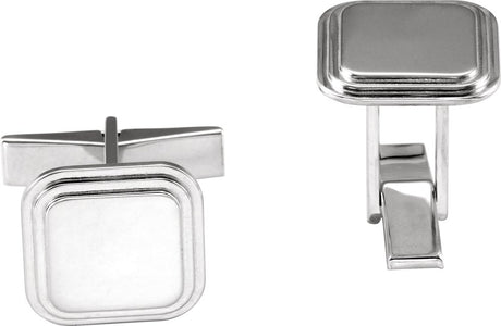 Sterling Silver Posh Mommy® Engravable Cuff Links