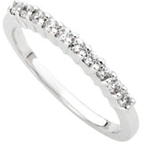 14K White 1/4 CTW Natural Diamond Band